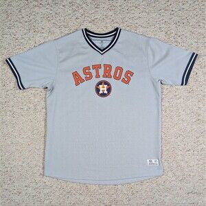Houston Astros True Fan Jersey Shirt Gray MLB Mens XL Inspired by All Stars